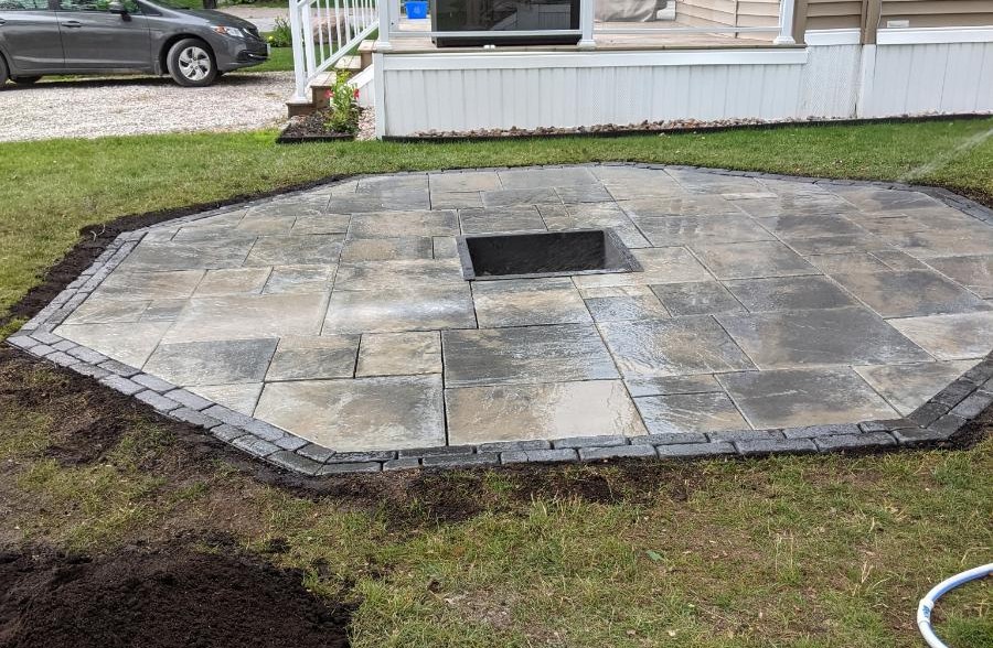 Recessed paver fire pit — Lovesick Lake