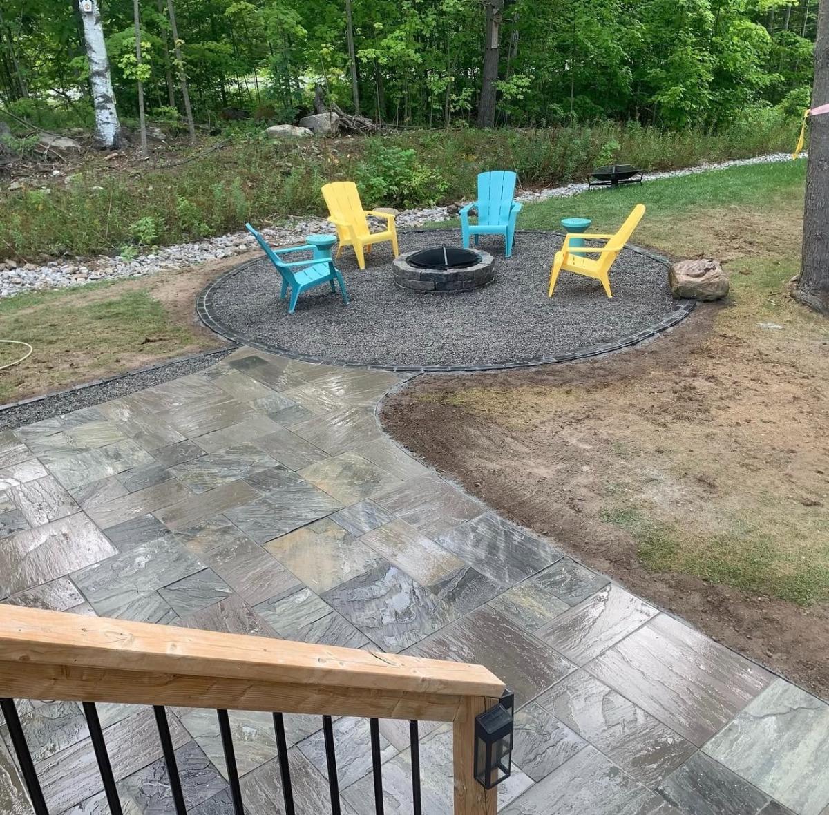 Paver fire-pit area — Apsley / Burleigh Falls