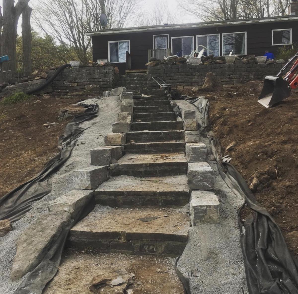 Natural stone steps — Kawarthas