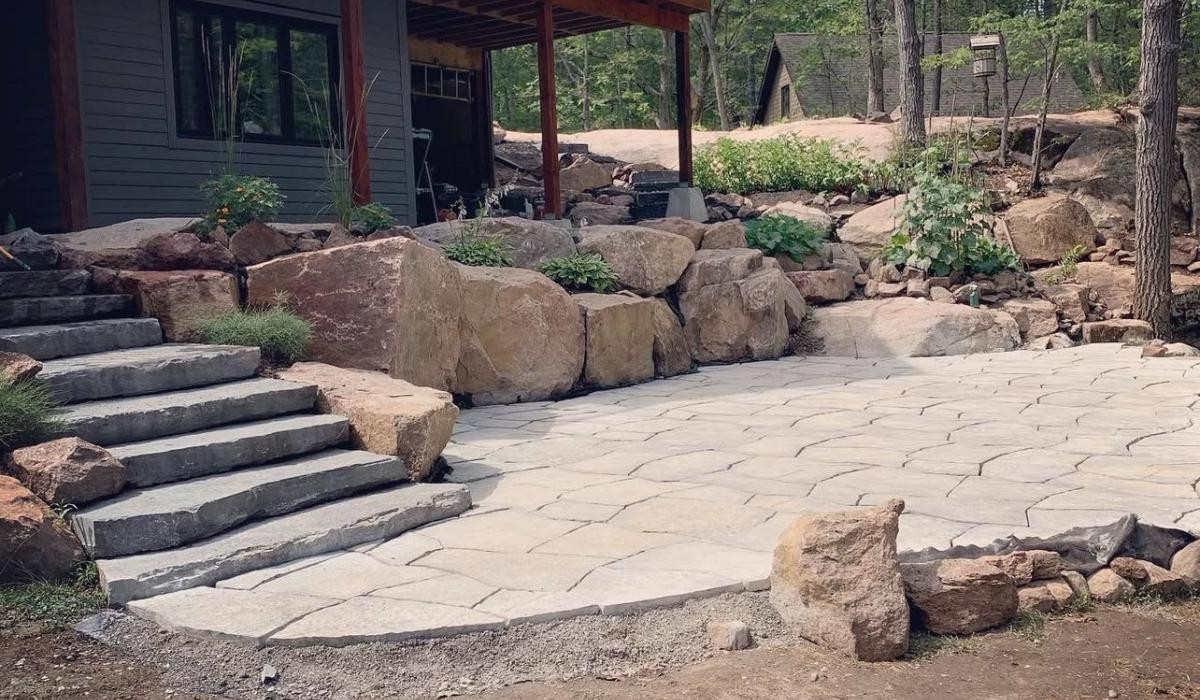 Natural stone steps & pavers — Burleigh Falls